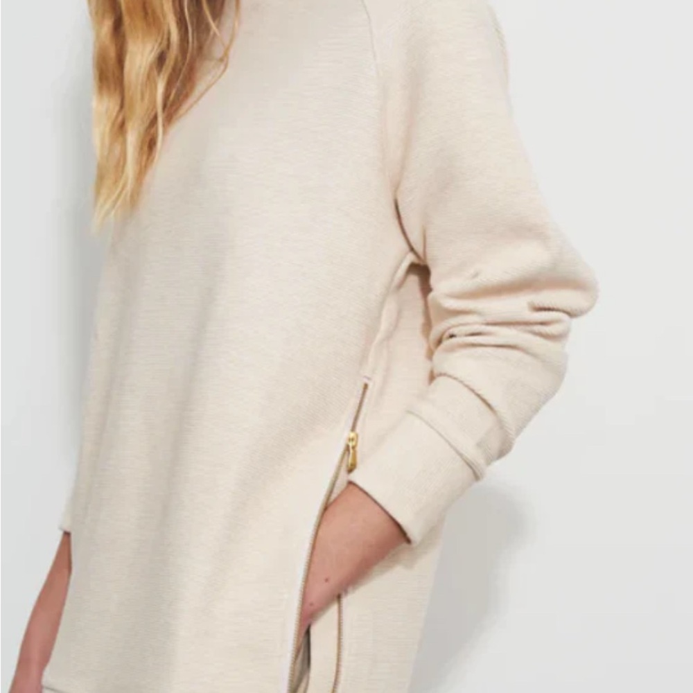 Varley Manning Ribbed Sweatshirt in Oatmeal